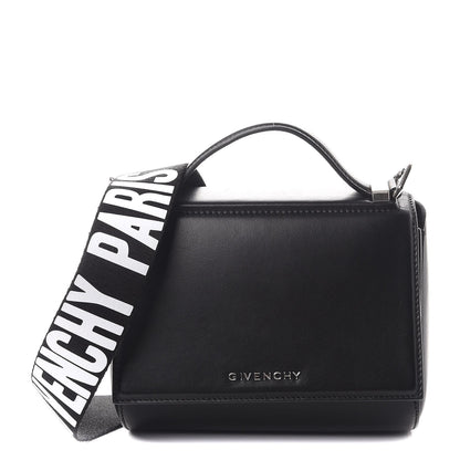 Givenchy Calfskin Mini Pandora Box Logo Strap Crossbody Bag Black 1 of 7