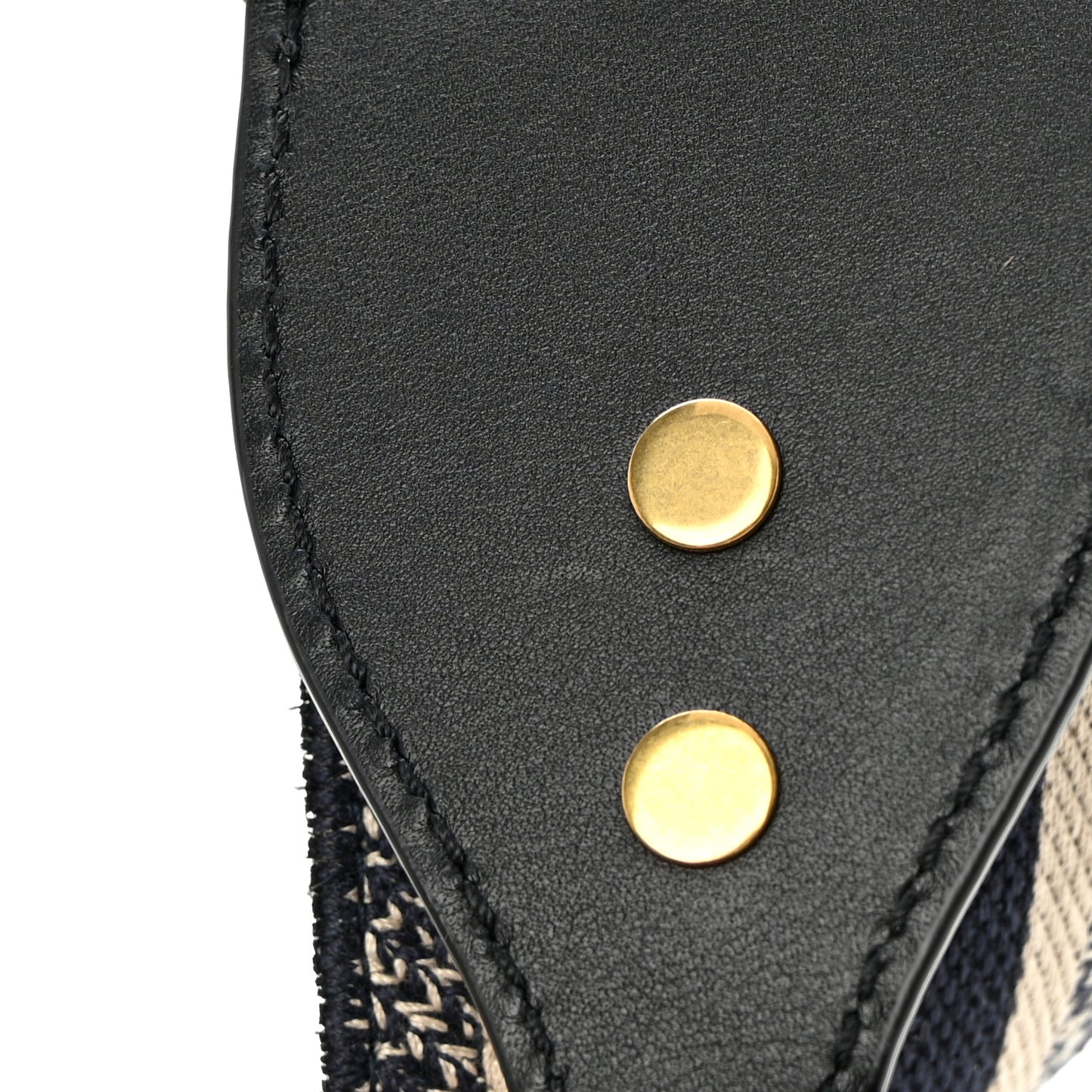 Canvas Embroidered Shoulder Strap Black