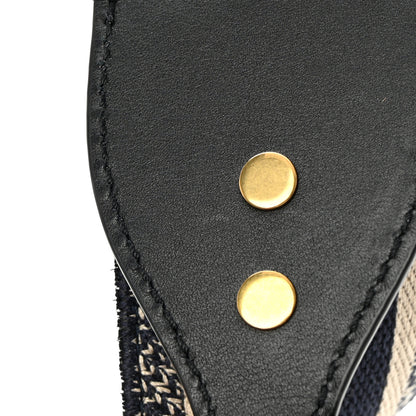 Christian Dior Canvas Embroidered Shoulder Strap Black 5 of 5