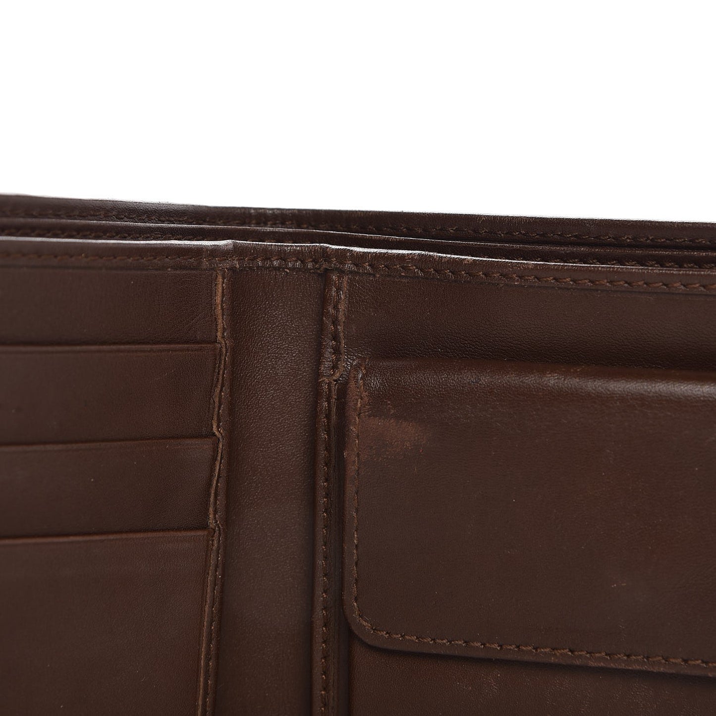 GG Monogram Bi-Fold Wallet Dark Brown