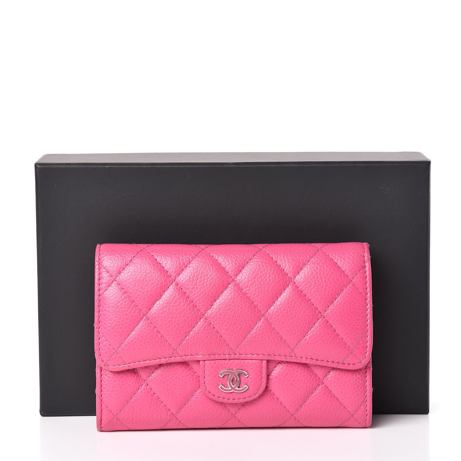 Chanel Caviar Quilted Small Flap Wallet Pink 22 of 22