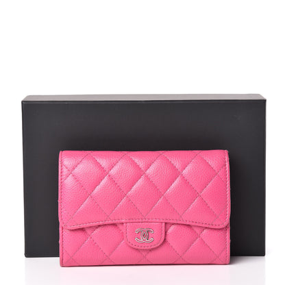 Chanel Caviar Quilted Small Flap Wallet Pink 22 of 22