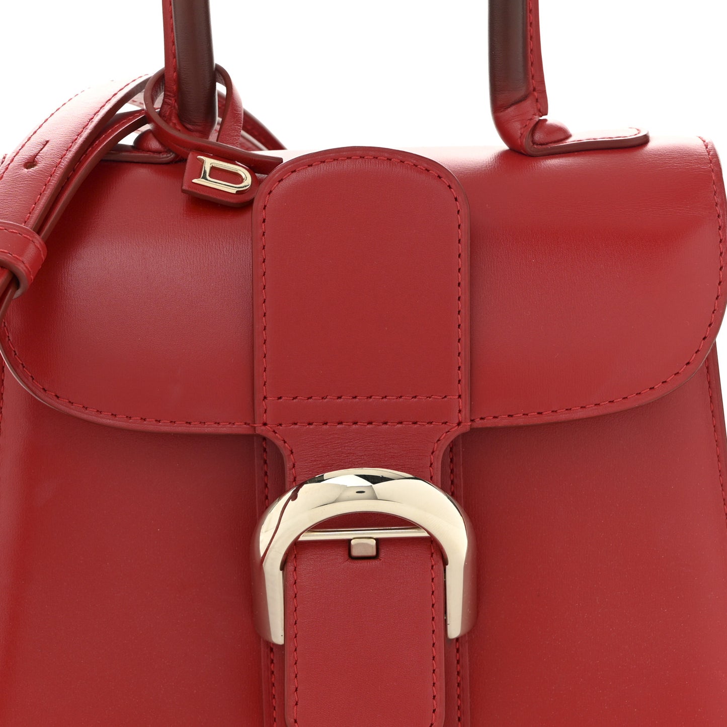 Box Calfskin Mini Brillant Satchel Red
