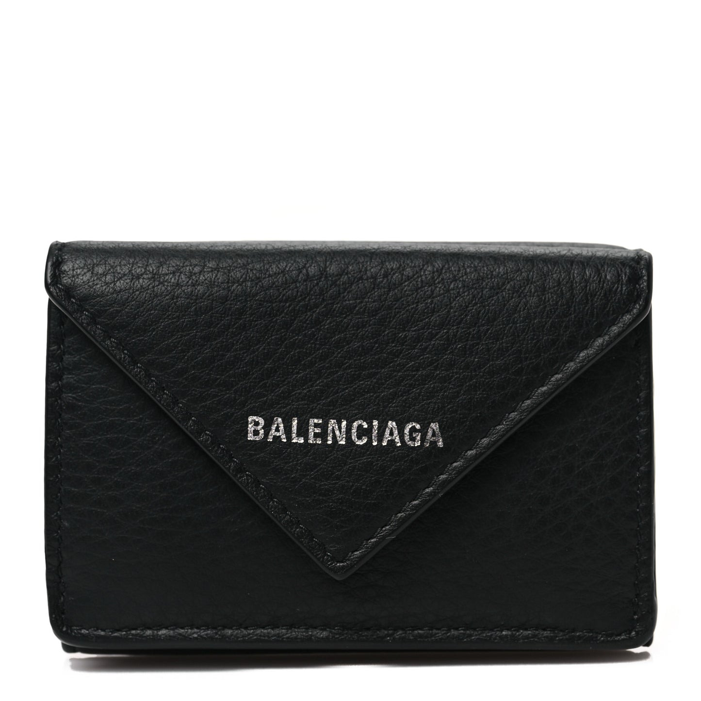 Calfskin Mini Papier Wallet Black