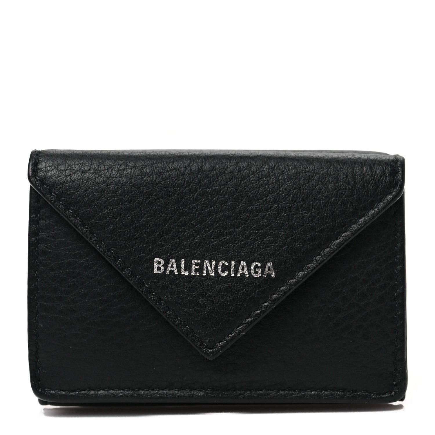 Balenciaga Calfskin Mini Papier Wallet Black 1 of 8
