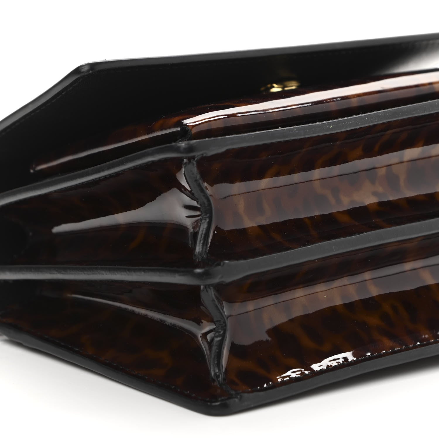 Saint Laurent Patent Small Monogram Sunset Tortoiseshell 9 of 11