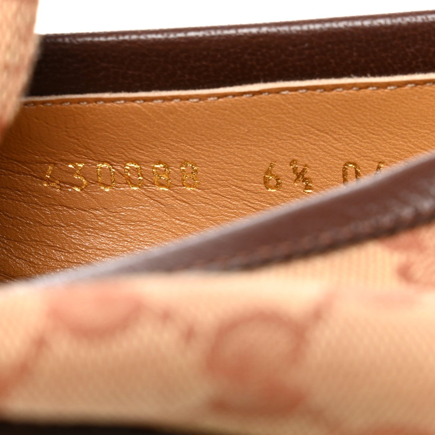 Gucci Canvas GG Monogram Horsebit Mens Jordaan Loafers 6.5 Beige Ruggine Light Brown 6 of 9