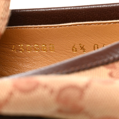 Gucci Canvas GG Monogram Horsebit Mens Jordaan Loafers 6.5 Beige Ruggine Light Brown 6 of 9