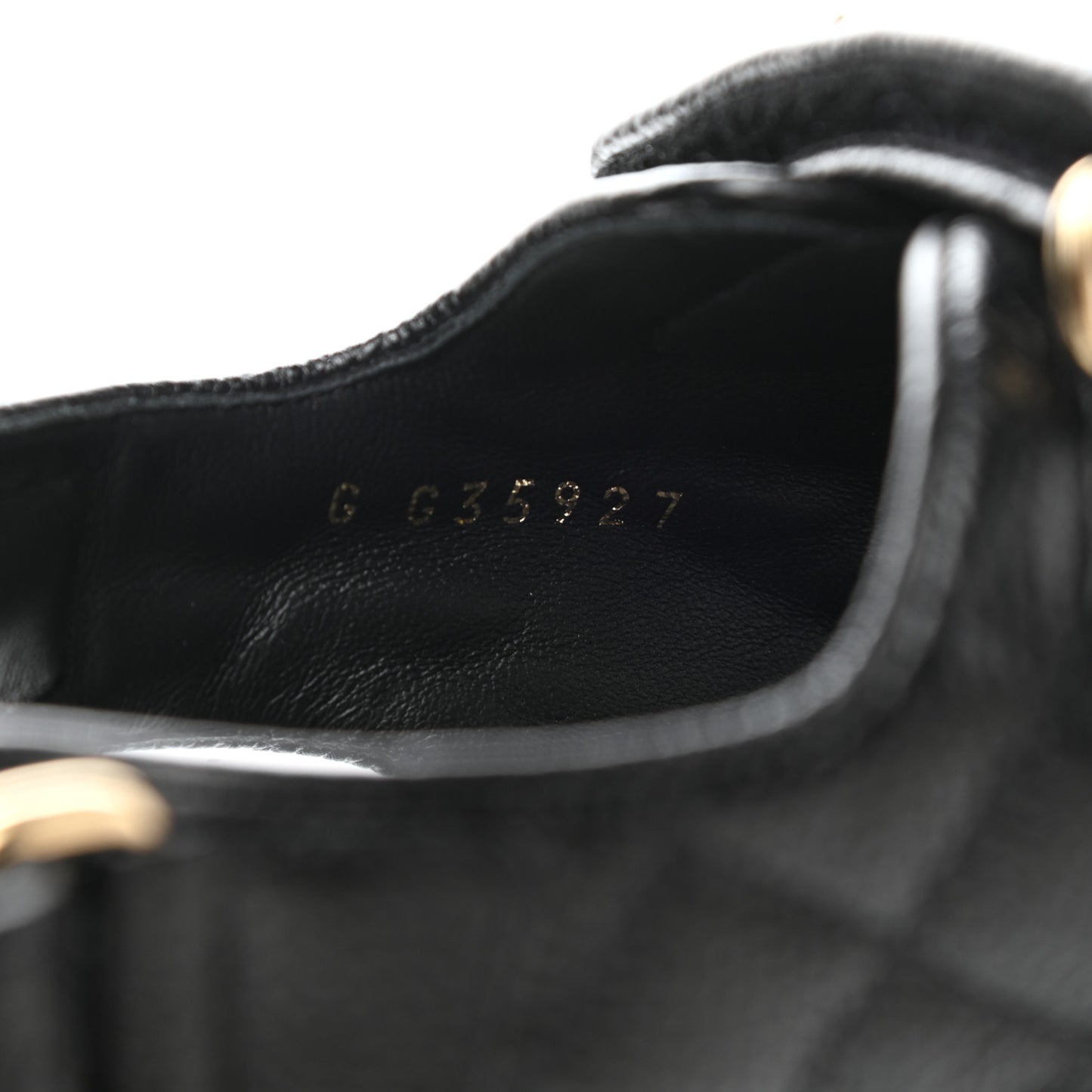 Grained Calfskin Velcro Dad Sandals 38.5 Black