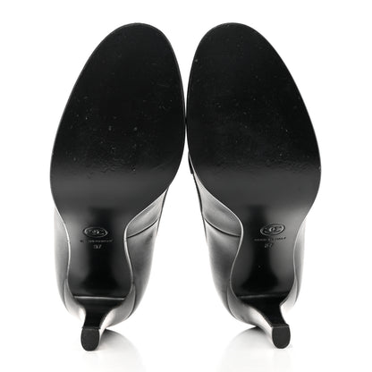 Chanel Calfskin Buckle Pumps 37 Black 5 of 9