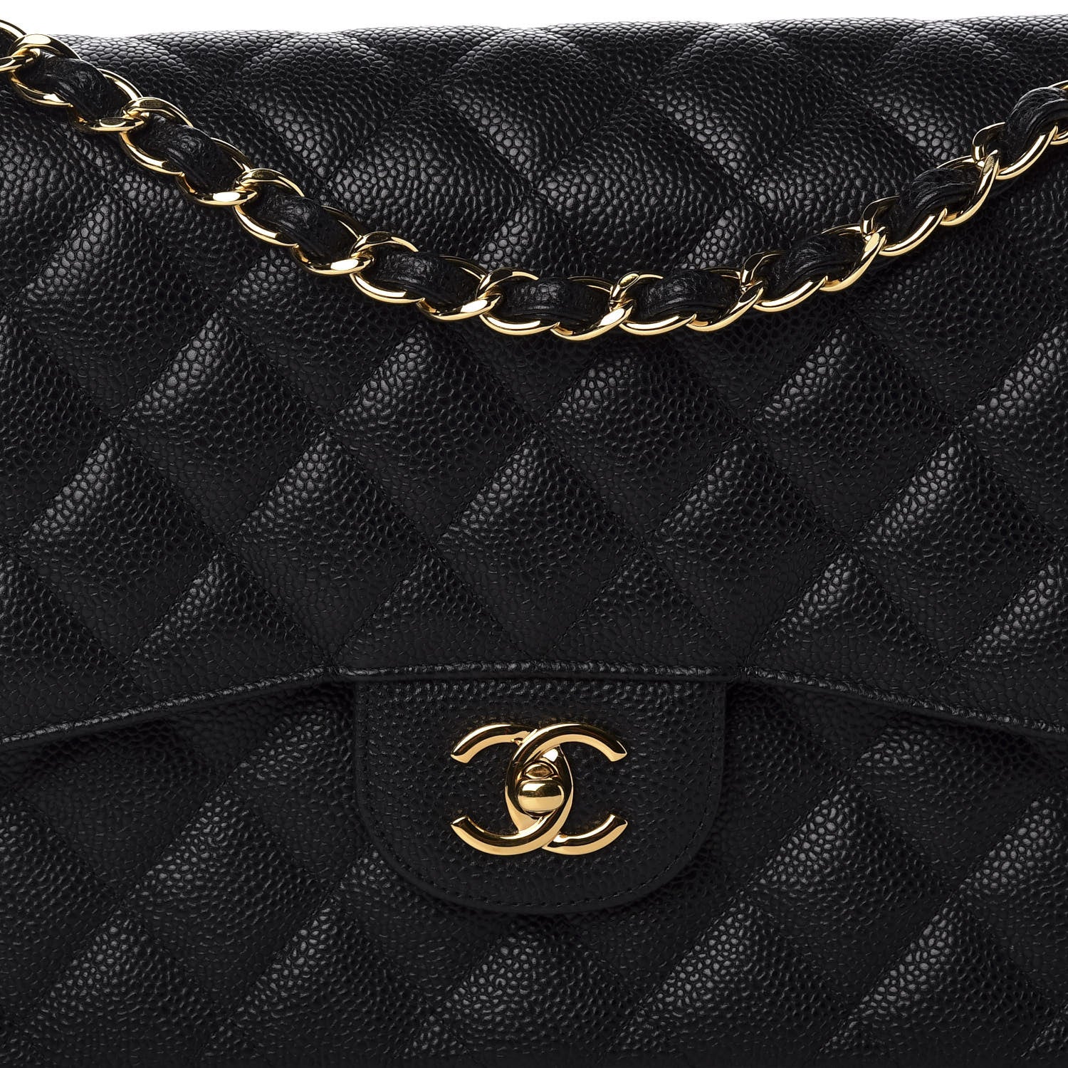Chanel Caviar Quilted Jumbo Double Flap Black 9 of 9