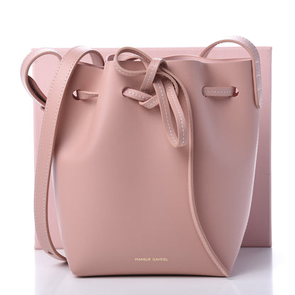 Mansur Gavriel Calfskin Mini Mini Bucket Bag Blush 10 of 10