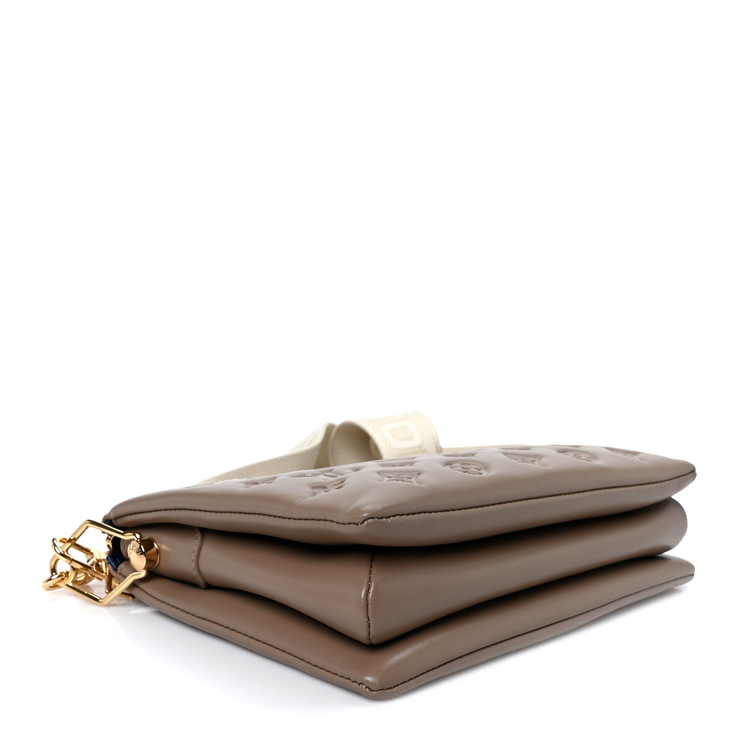 Lambskin Embossed Monogram Coussin PM Taupe
