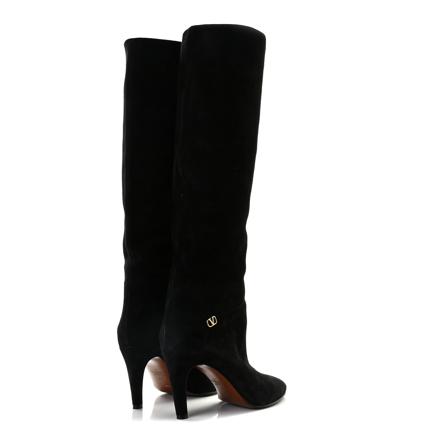 Valentino Garavani Suede VLogo Boots 40 Black 4 of 15