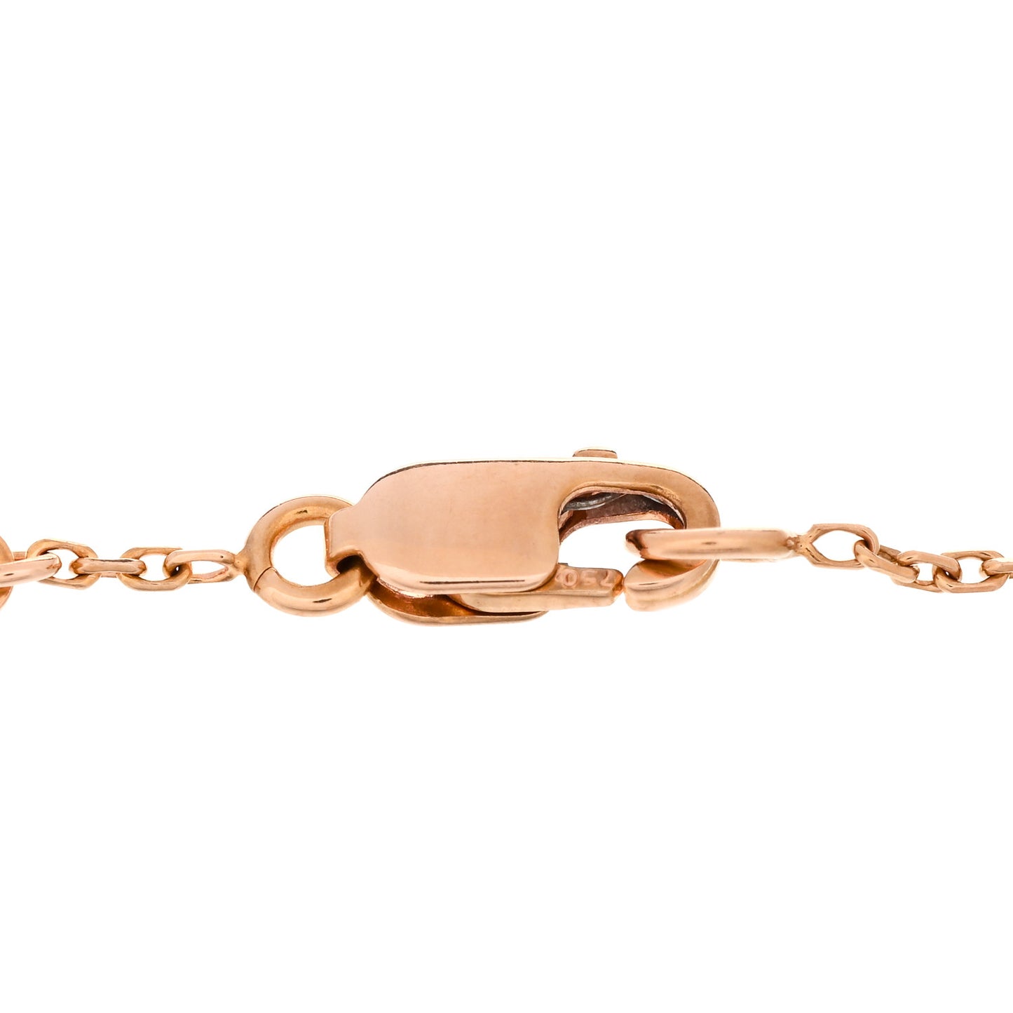 18K Rose Gold Carnelian Sweet Alhambra Heart Bracelet