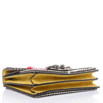 Gucci GG Supreme Monogram Crystal Bow Embroidered Medium Dionysus Shoulder Bag Yellow 4 of 9