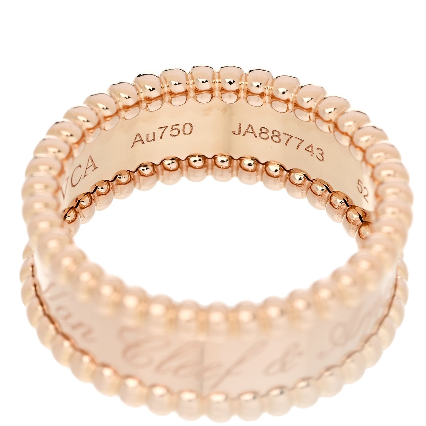 18K Rose Gold Perlee Signature Ring 52 6