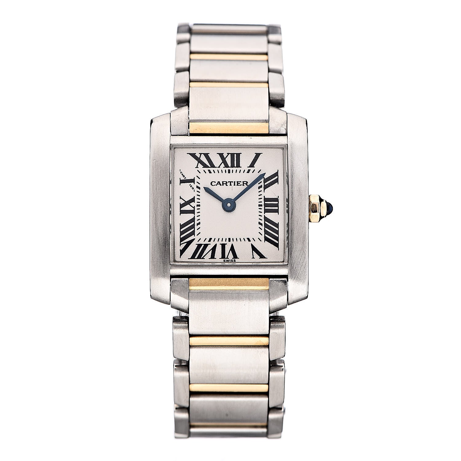 Cartier Stainless Steel 18K Yellow Gold 20mm Tank Francaise Quartz Watch 1 of 9