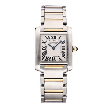 Cartier Stainless Steel 18K Yellow Gold 20mm Tank Francaise Quartz Watch 1 of 9