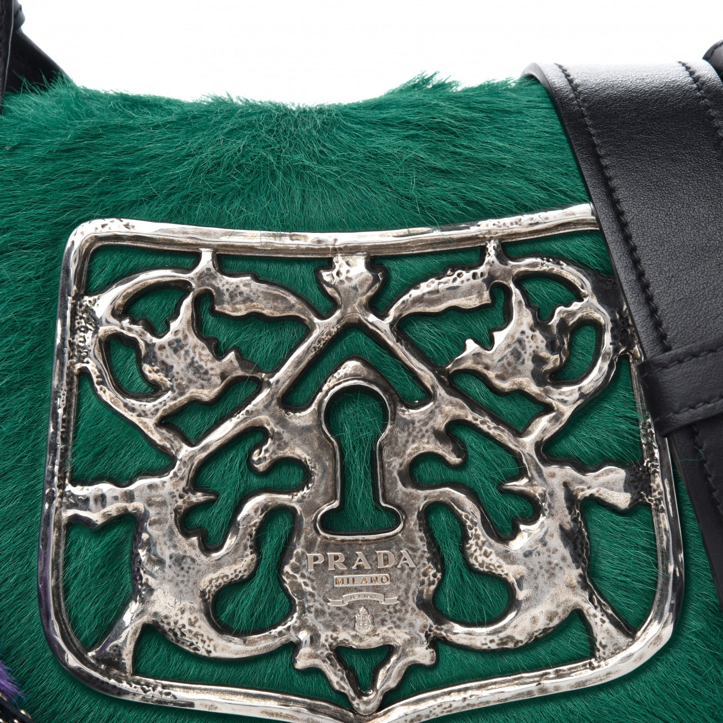 Cavallino Velluto Corsaire Antic Crossbody Bag Biliardo Black