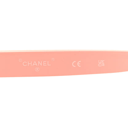 Chanel Acetate Square Sunglasses 71599-A Peach Yellow Light Gray 5 of 8