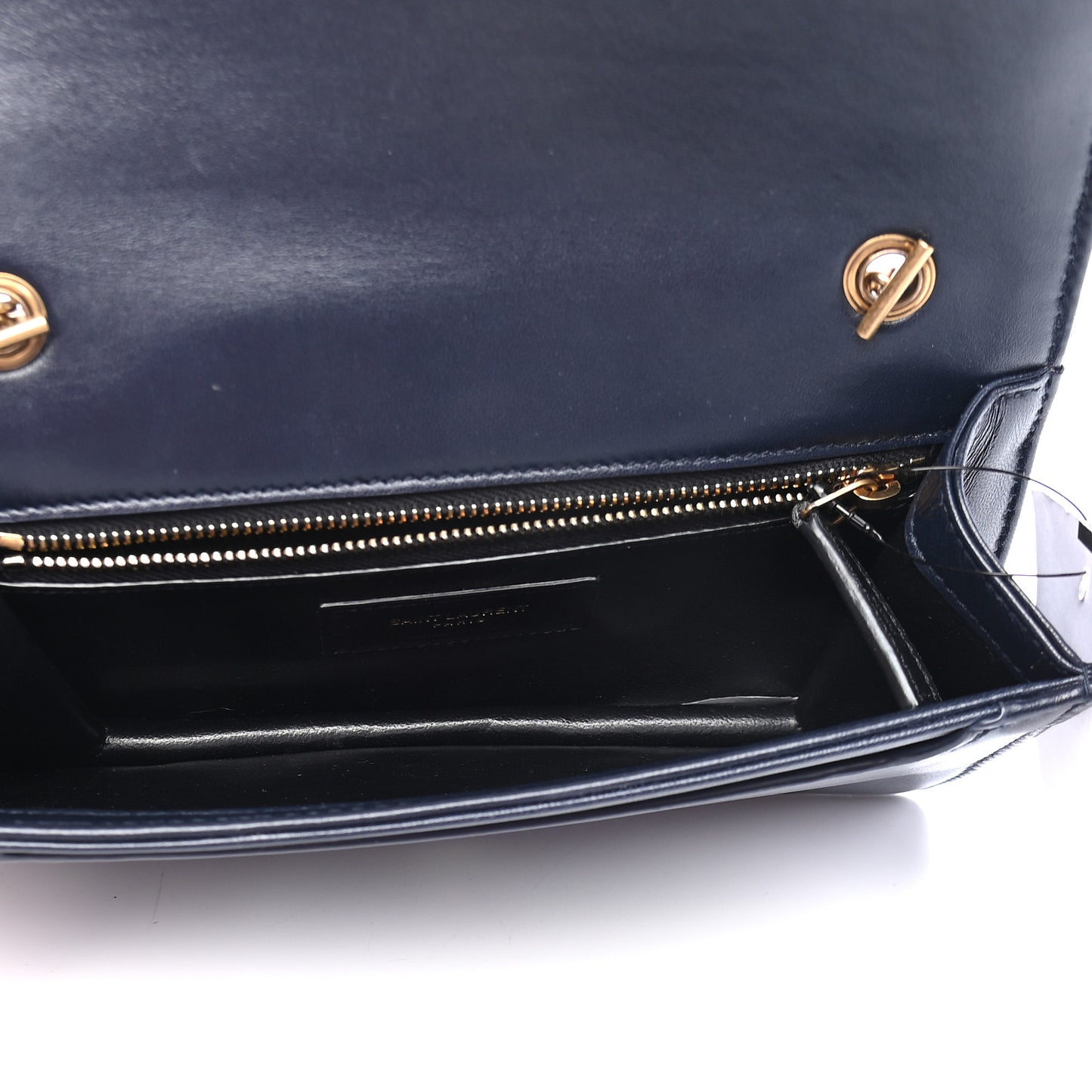 Denim Matelasse Amalia Chain Shoulder Bag Blue