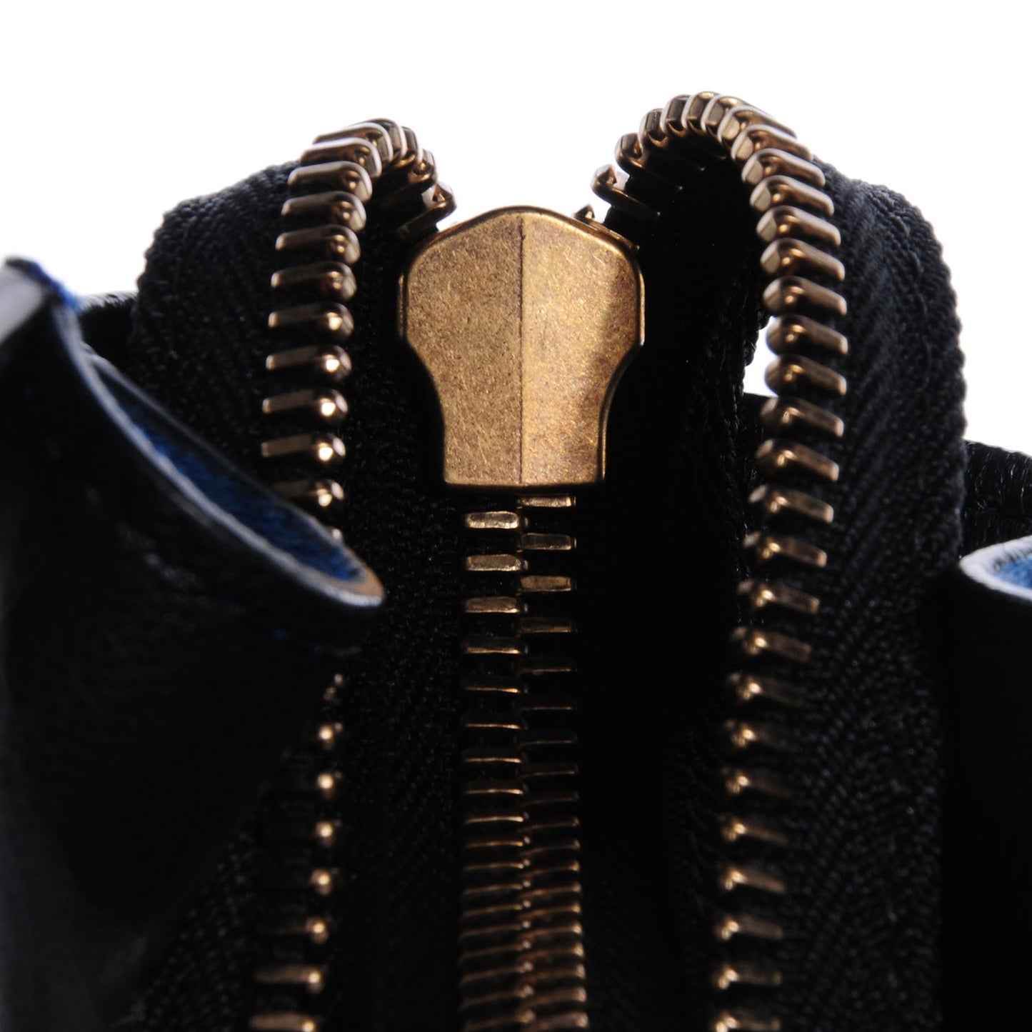 Pony Hair Mini Tri-Color Luggage Royal Blue