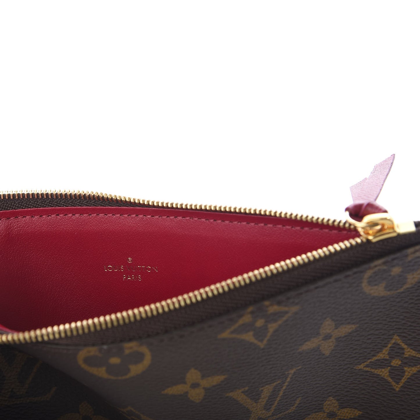 Monogram Felicie Chain Wallet Zippered Insert Fuchsia