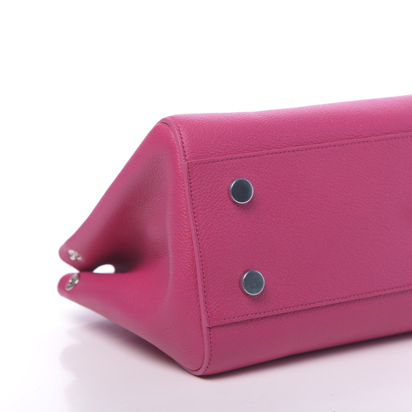 Grained Calfskin Small Cabas Rive Gauche Bubblegum