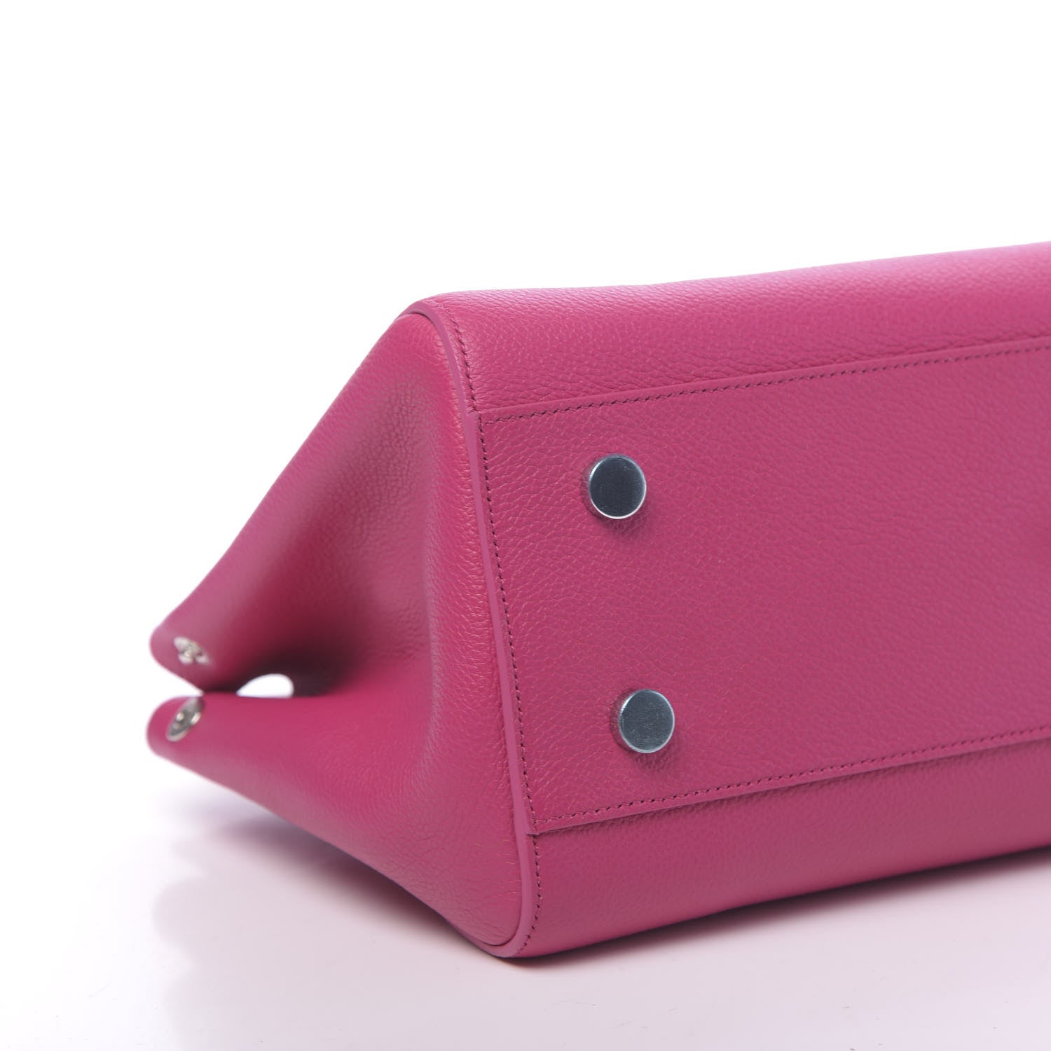 Saint Laurent Grained Calfskin Small Cabas Rive Gauche Bubblegum 7 of 9