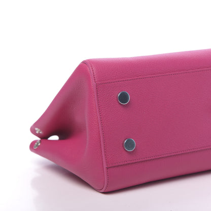Saint Laurent Grained Calfskin Small Cabas Rive Gauche Bubblegum 7 of 9