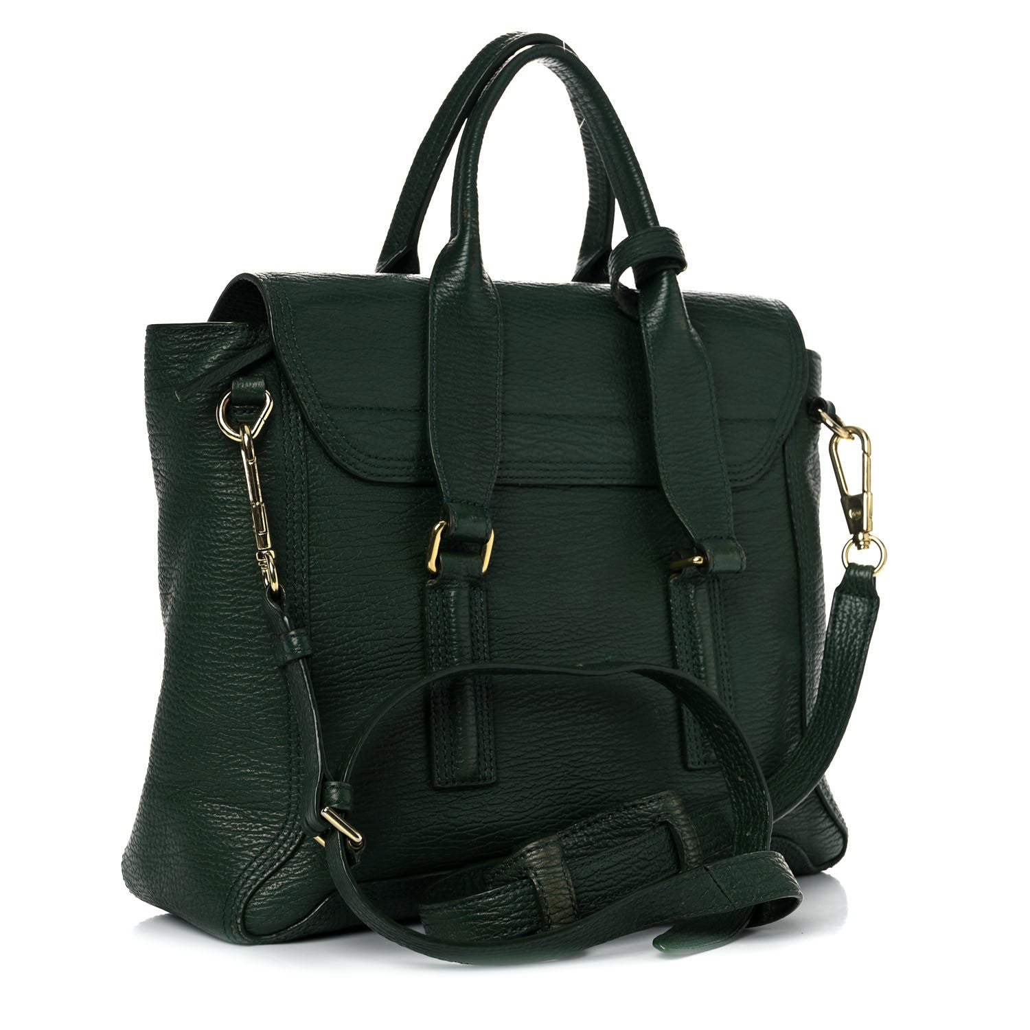 3.1 Phillip Lim Textured Calfskin Medium Pashli Satchel Jade 3 of 43
