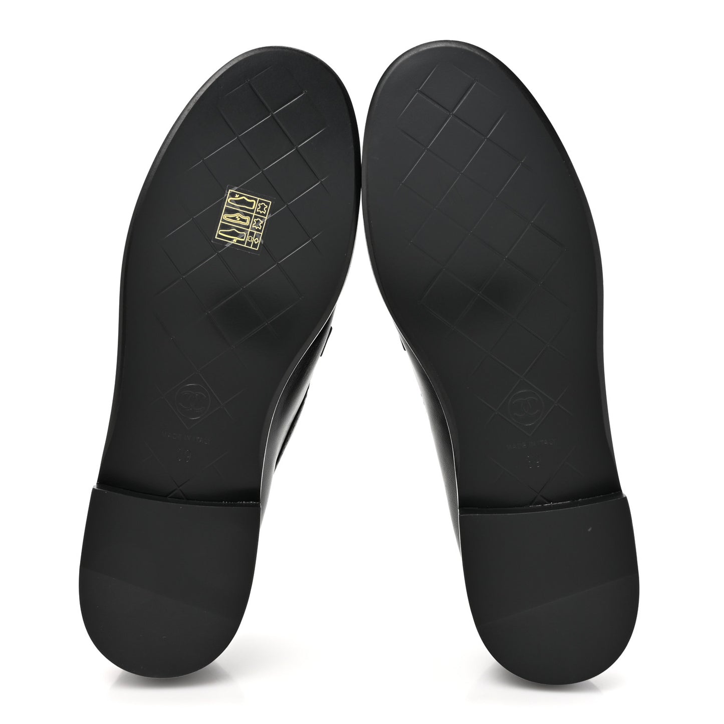 Lambskin Quilted CC Turnlock Loafers 39 Black
