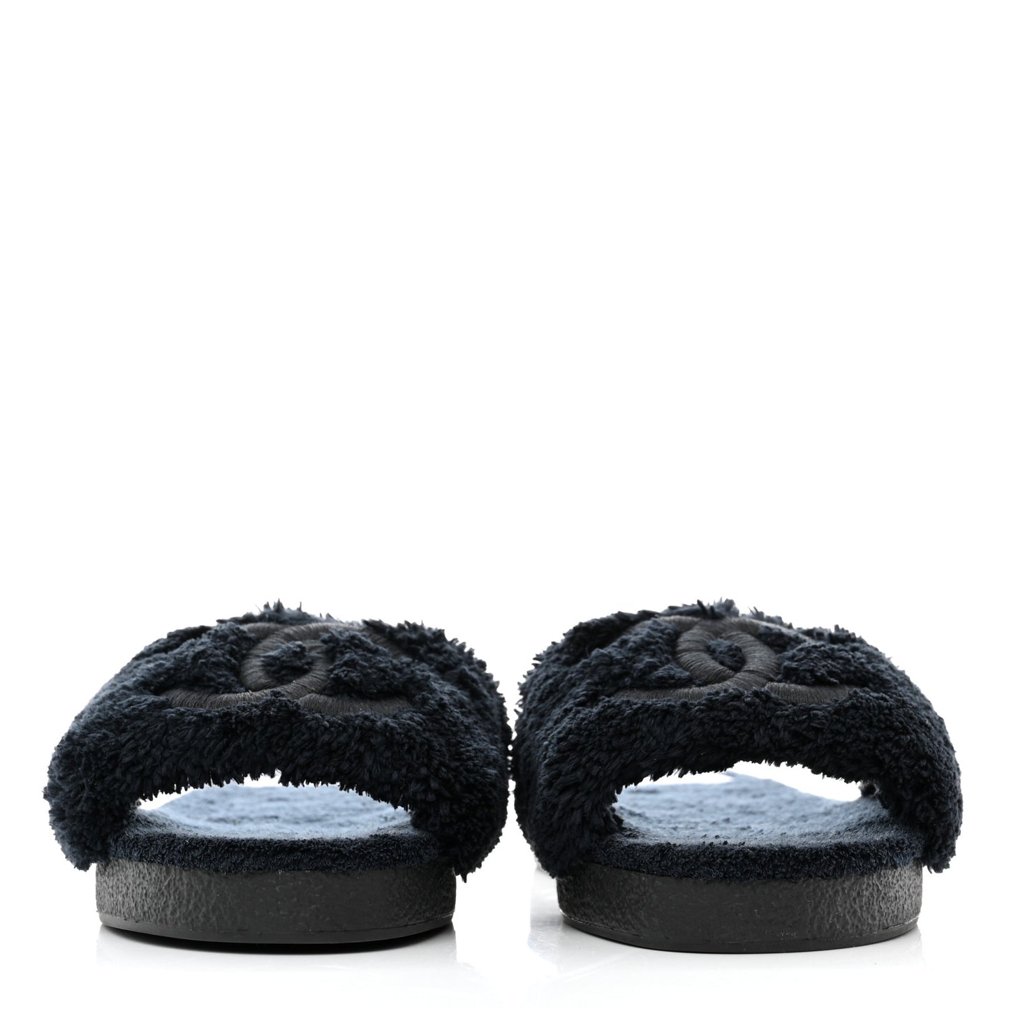 Terry CC Flat Mules Sandals 40 Navy