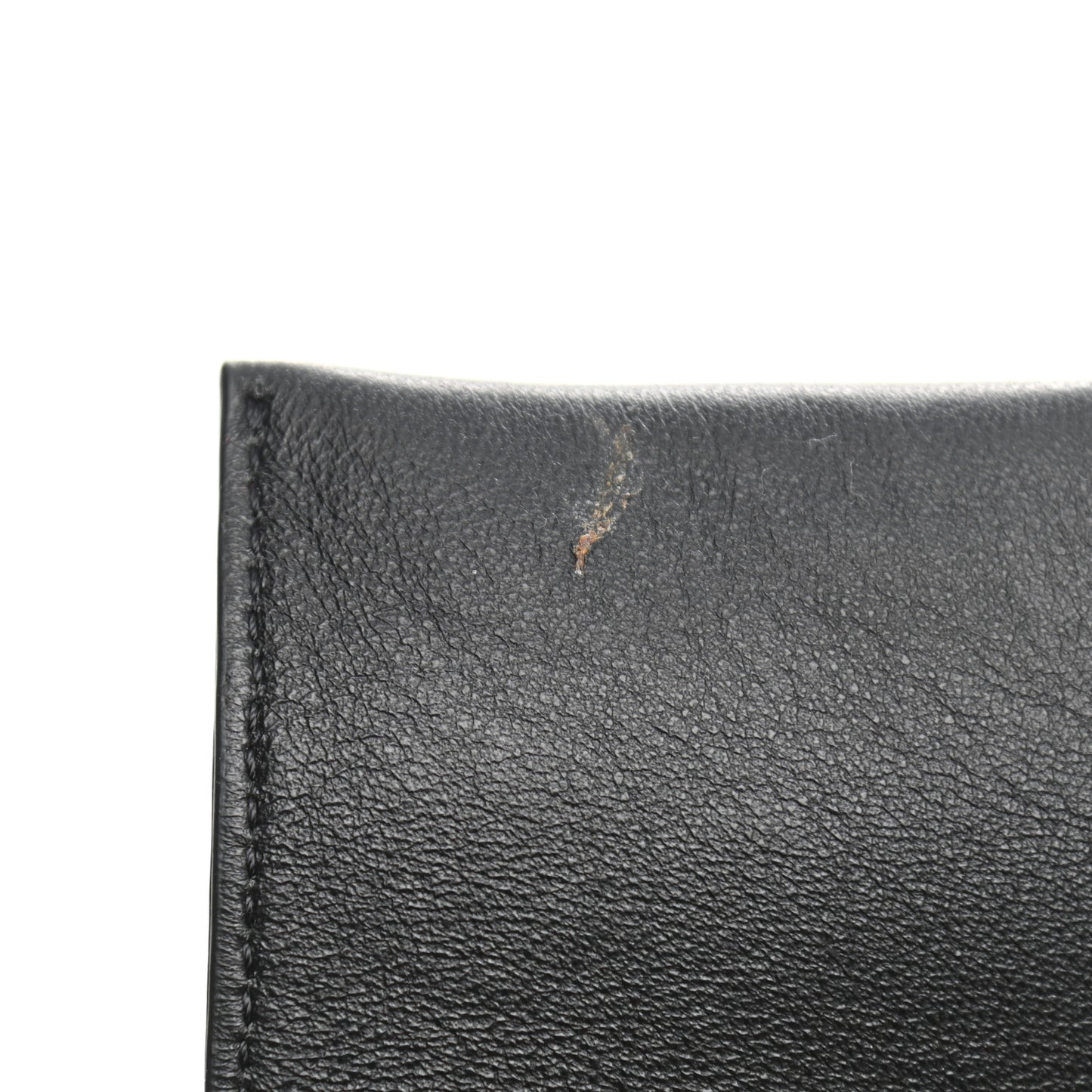 Drummed Calfskin Suede Large Trapeze Black