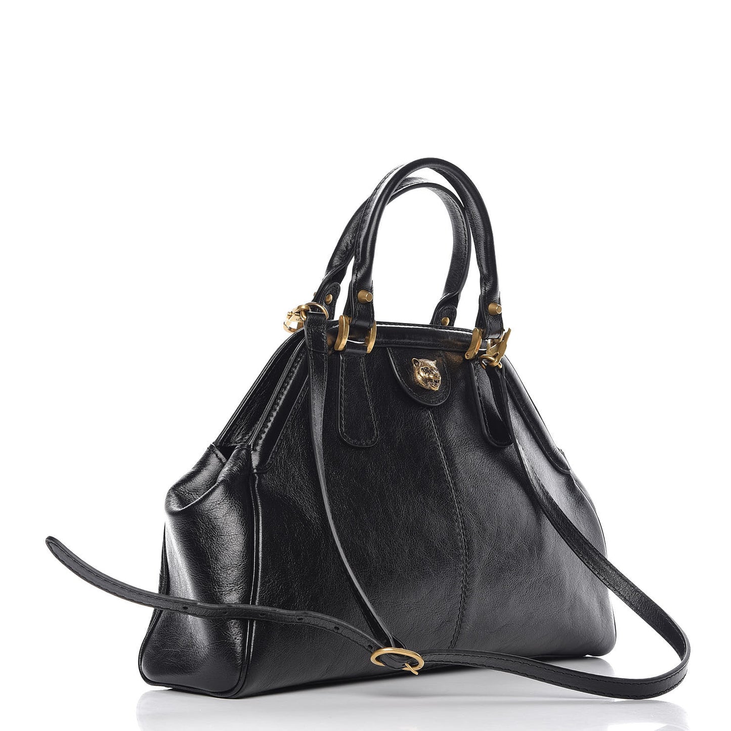 Calfskin Medium Re(Belle) Top Handle Bag Black