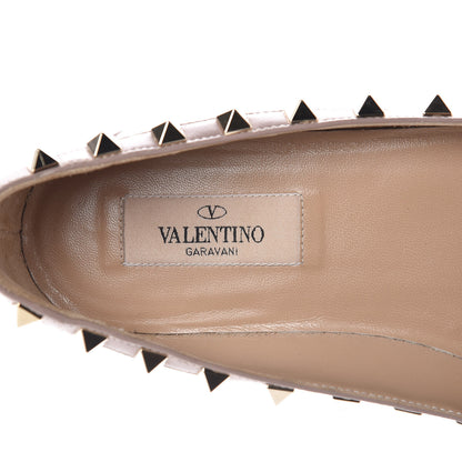 Valentino Garavani Patent Rockstud Ballerina Flats 36.5 Poudre 6 of 11