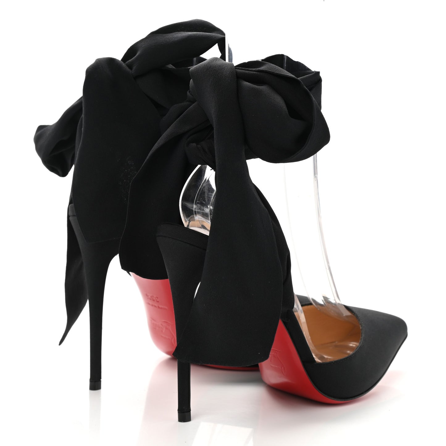 Satin Douce Du Desert 100 Heels 38.5 Black