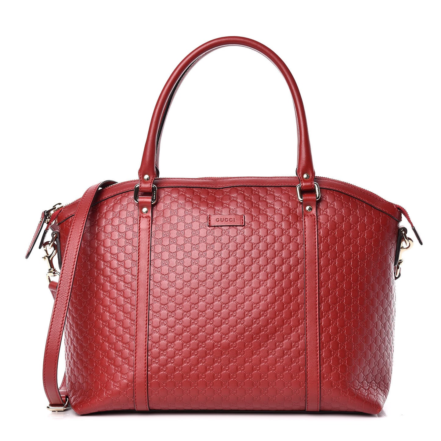 Soft Microguccissima Dome Satchel Red