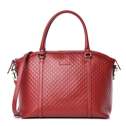 Gucci Soft Microguccissima Dome Satchel Red 1 of 10