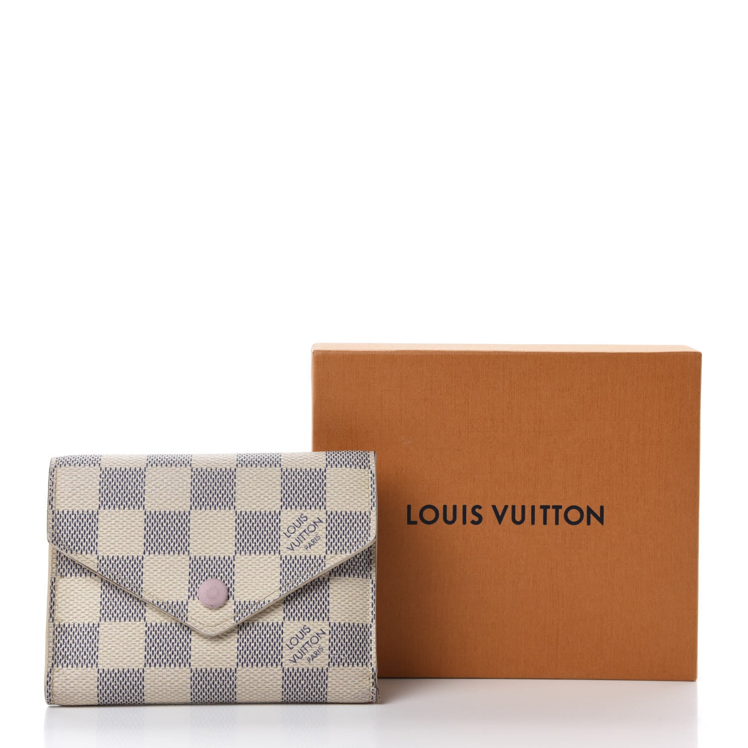 Louis Vuitton Damier Azur Victorine Wallet Rose Ballerine 12 of 12
