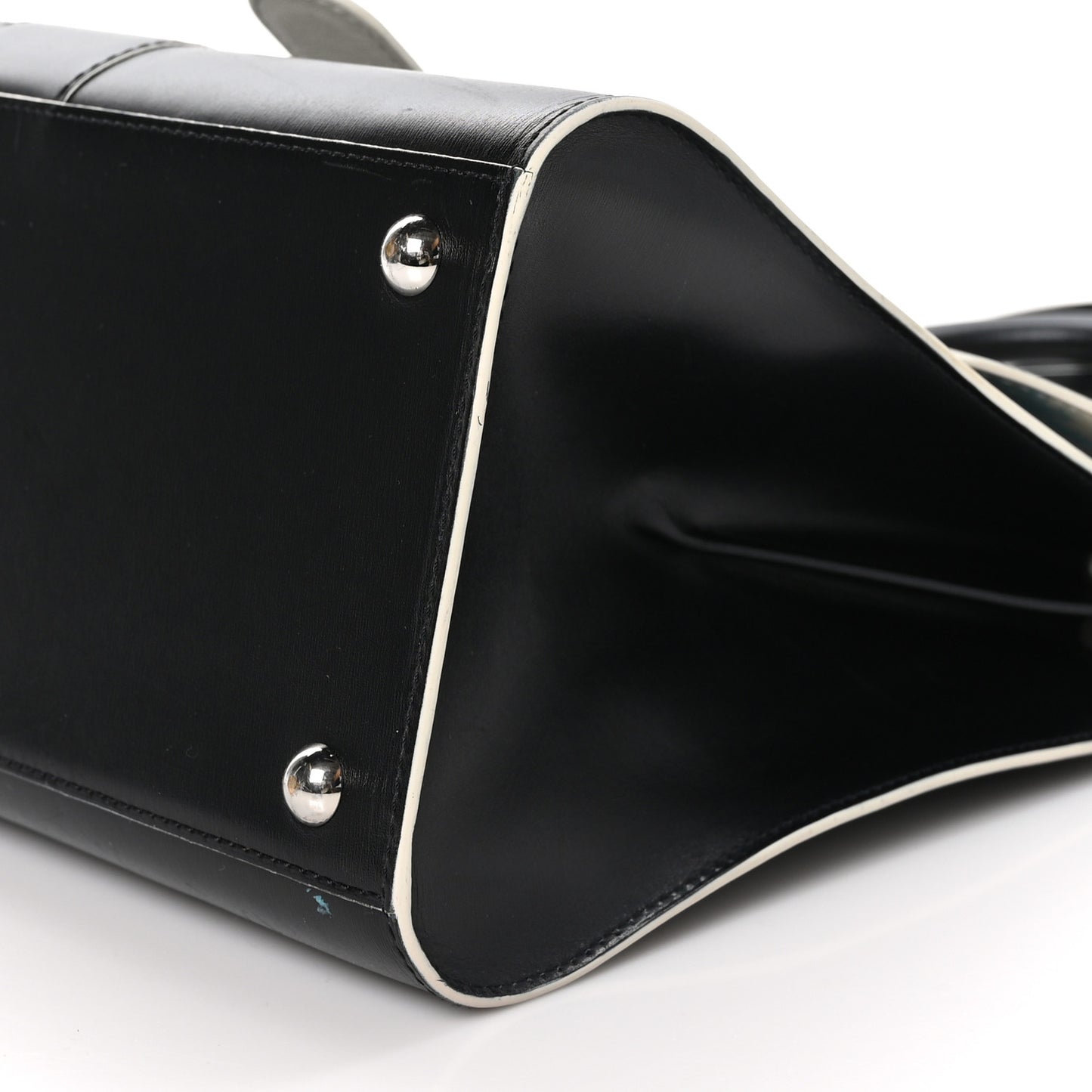 Box Calfskin MM Brillant Clouds Satchel Black Ciel