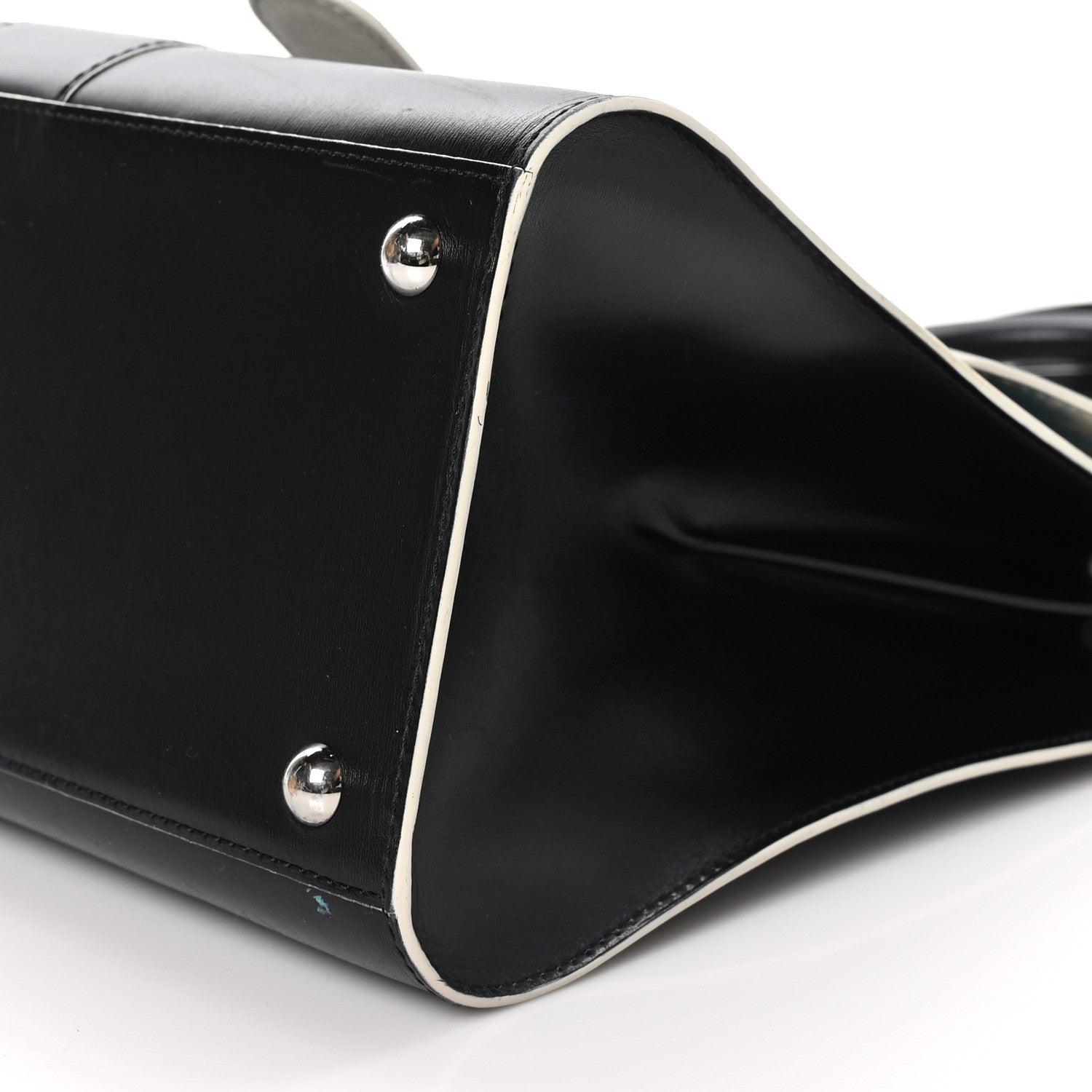 Delvaux Box Calfskin MM Brillant Clouds Satchel Black Ciel 10 of 15