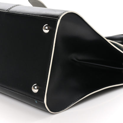Delvaux Box Calfskin MM Brillant Clouds Satchel Black Ciel 10 of 15