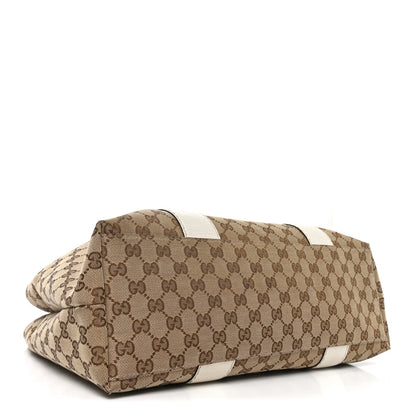 Gucci Monogram Medium Bamboo Bar Tote Off White 4 of 11