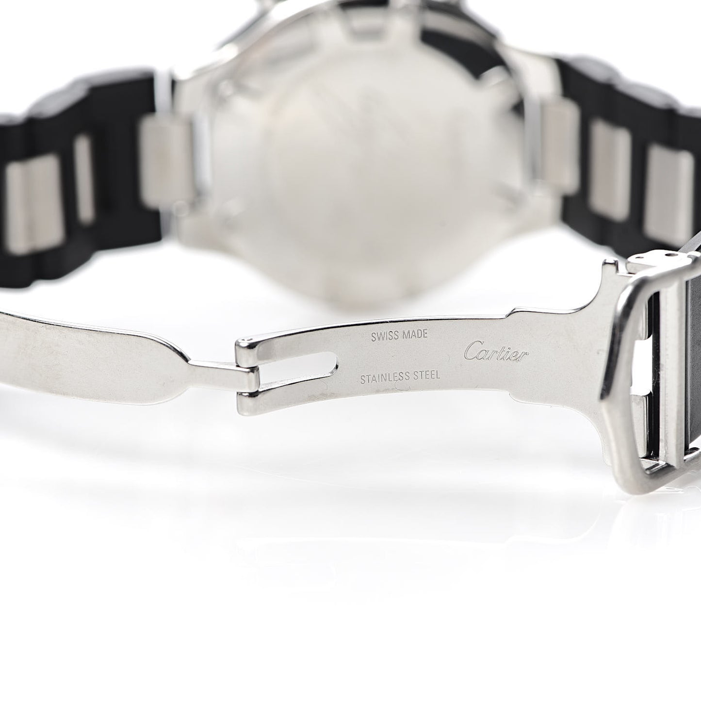 Stainless Steel Rubber 38mm Must 21 Chronoscaph Quartz Watch Black