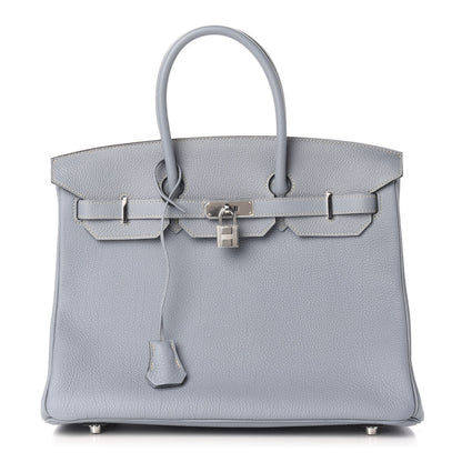 Hermes Togo Birkin 35 Bleu Lin 1 of 33