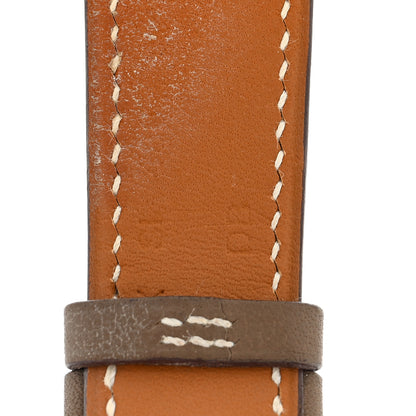 Hermes Swift Heure H Hour Watch PM Double Tour Strap Etoupe 6 of 7