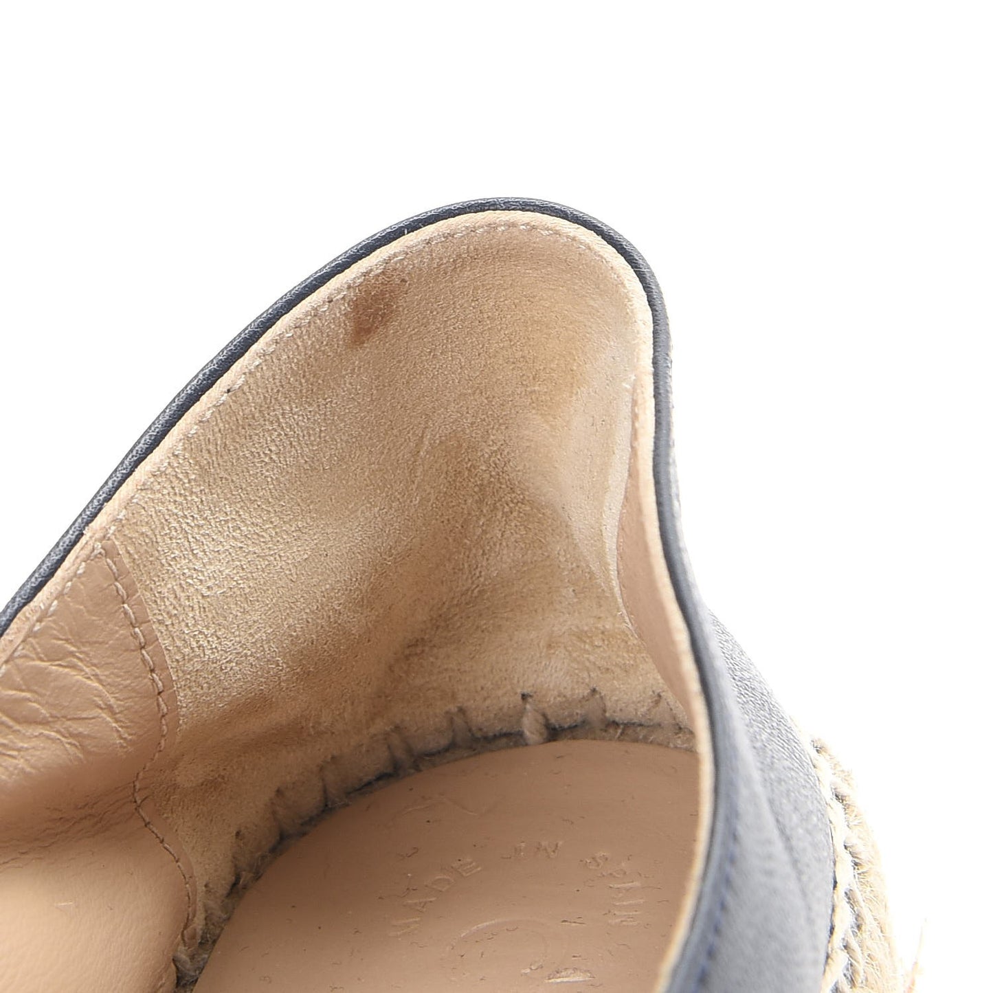 Lambskin CC Espadrilles 35 Navy Black