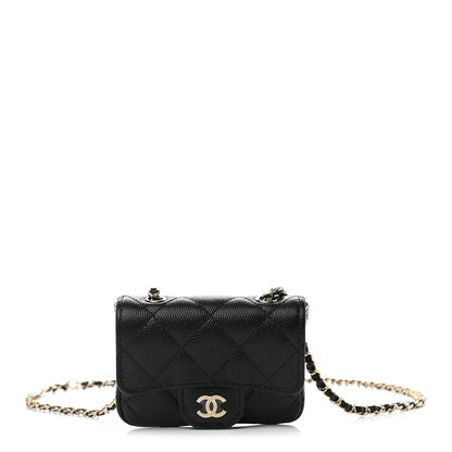 Chanel Caviar Quilted Mini Chain Belt Bag Black 1 of 10